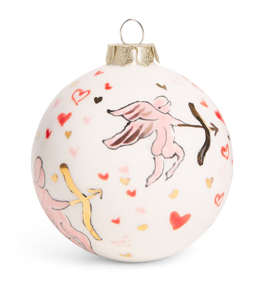 Jayne Redmond Heart Lock and Key Bauble White Image 1