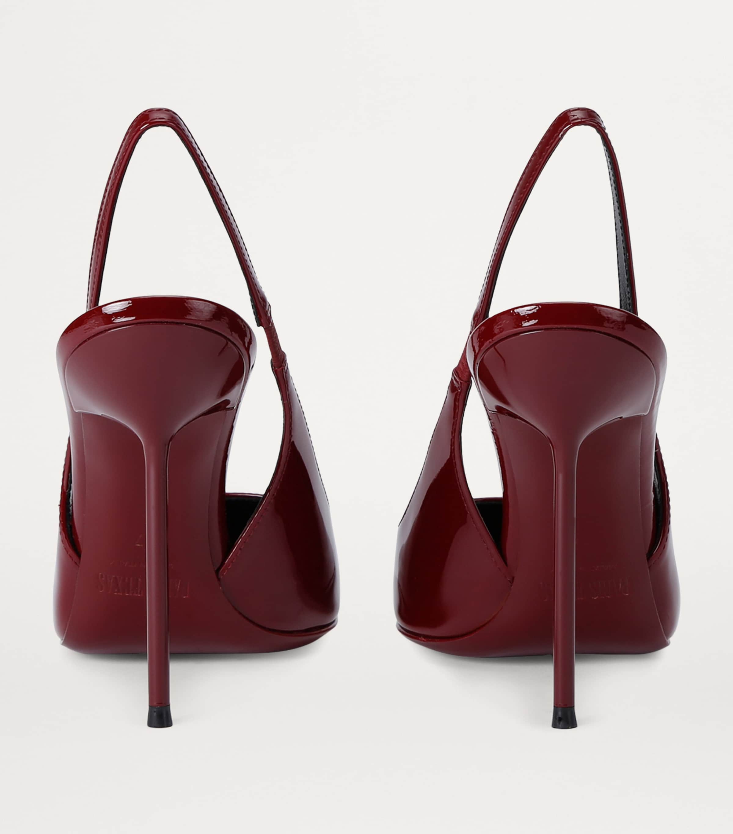 Patent Leather Lidia Slingback Pumps 105 WINE Image 2