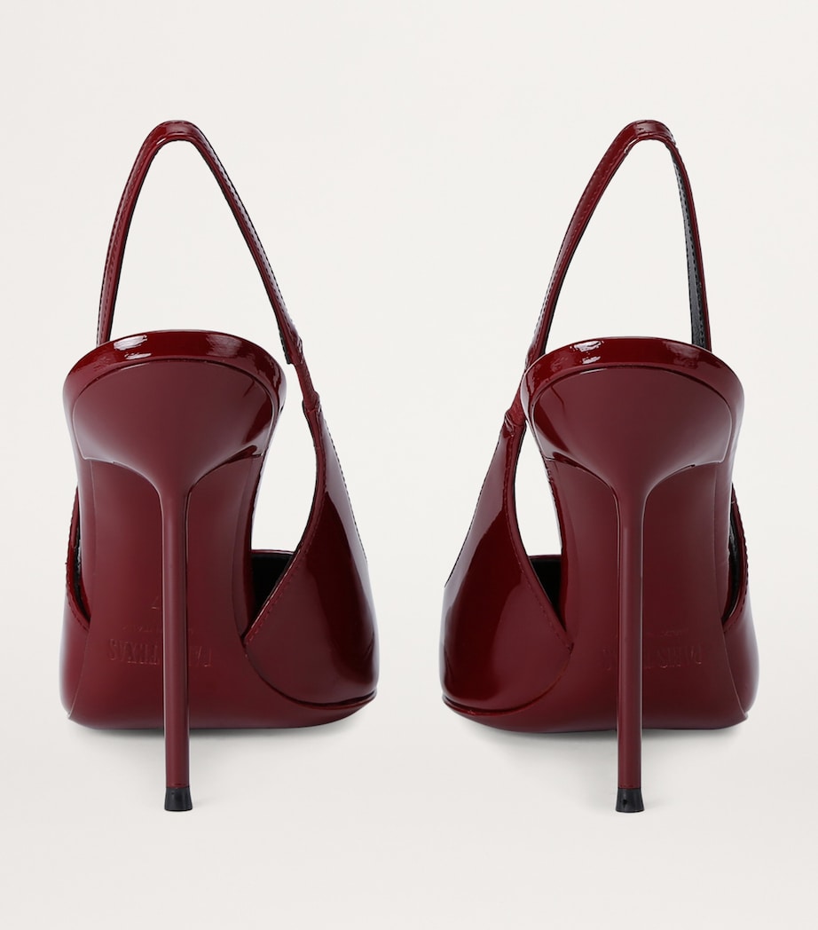 Patent Leather Lidia Slingback Pumps 105 WINE Image 2