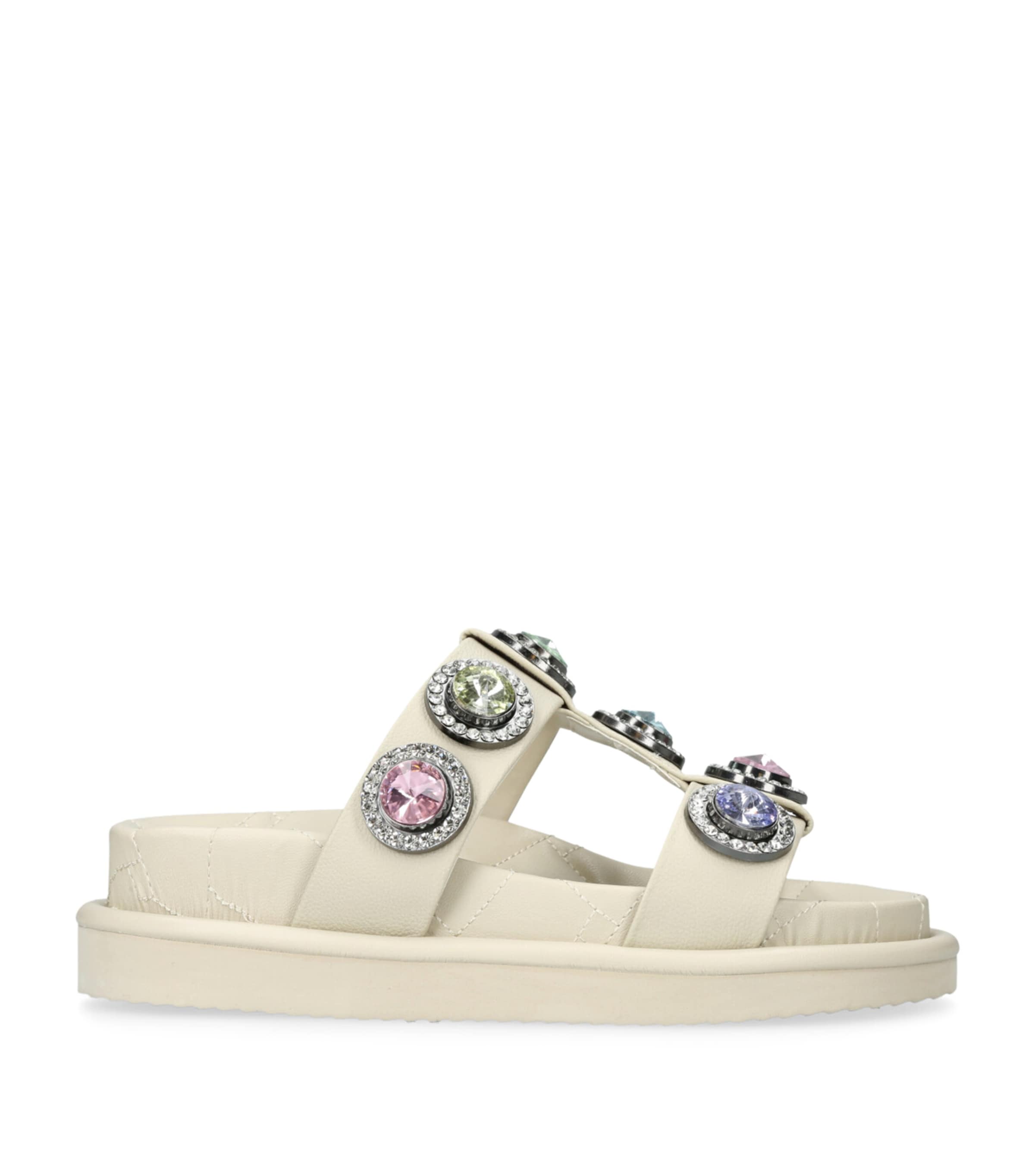 Kurt Geiger London Orson Crystal Sandals Bone/comb Image 3