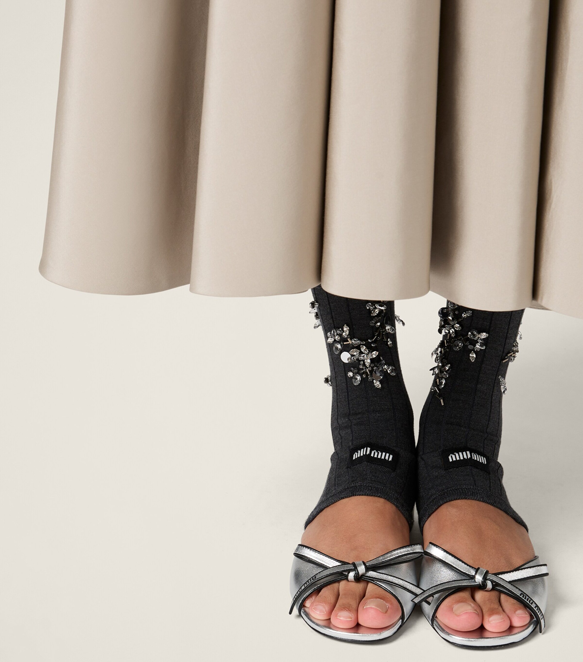 Miu Miu Nappa Leather Mordoré Bow Sandals Image 5