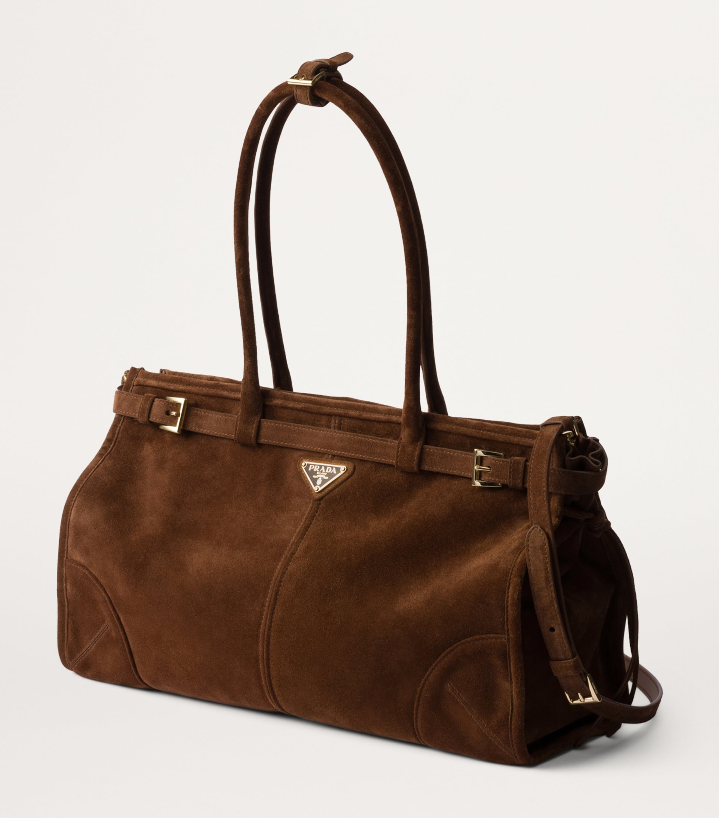 Large Suede Buckled Bonnie Tote Bag F0324 Image 2