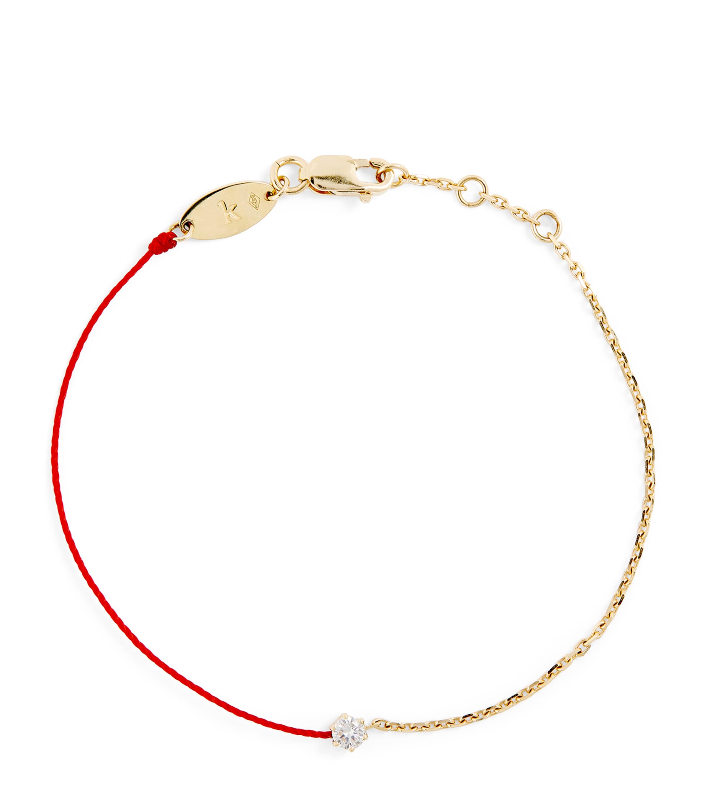 Redline Yellow Gold And Diamond Absolu Thread Bracelet