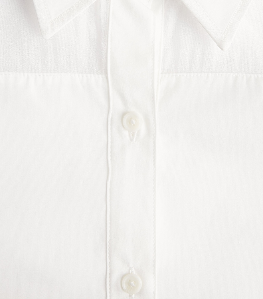Rag & Bone Womens Poplin-Organza Elly Shirt White Image 6