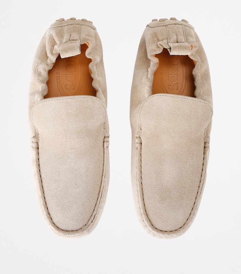 Tod's Suede Gommino Driving Shoes Beige Image 4