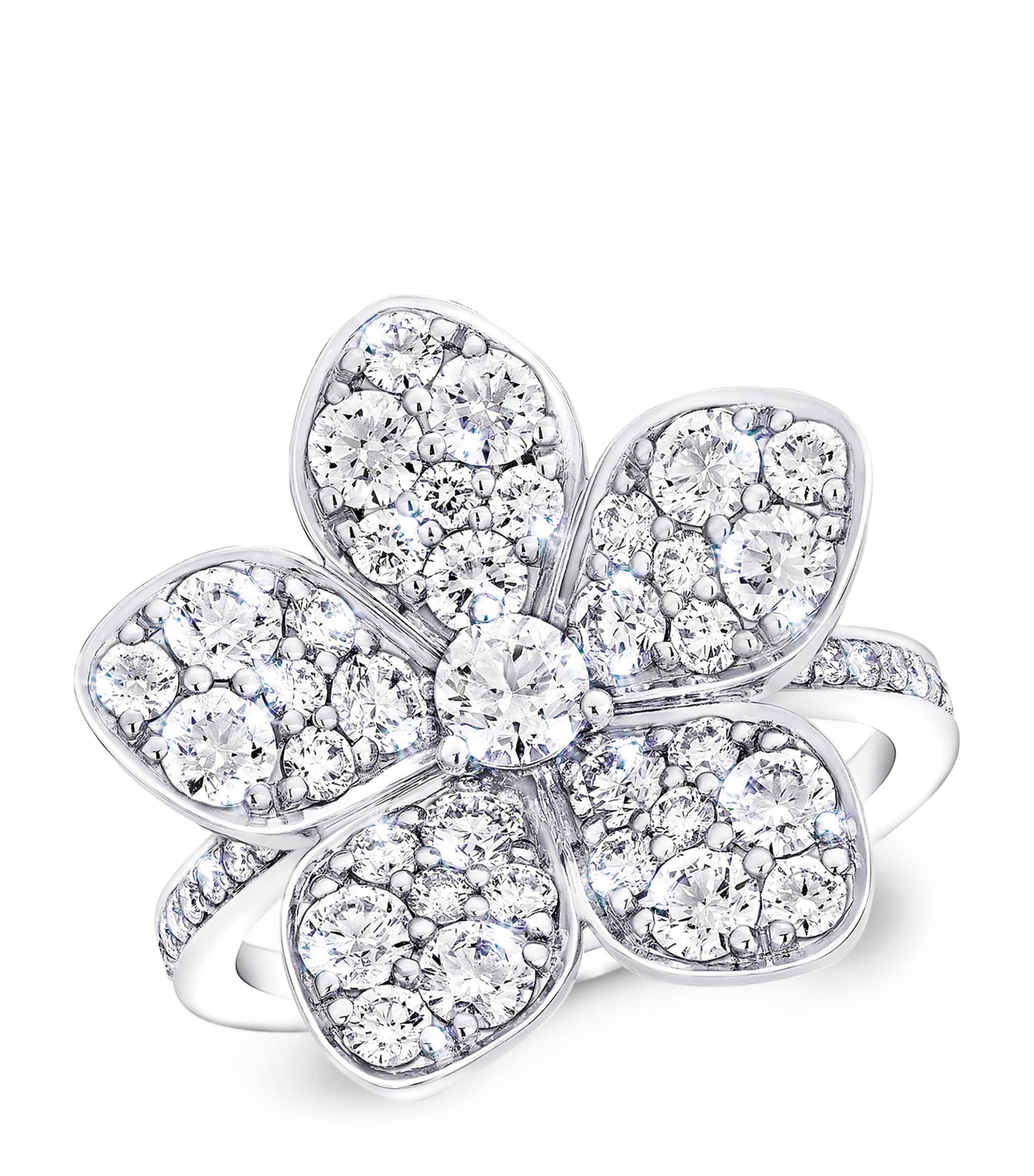 Graff White Gold and Diamond Wild Flower Ring White Gold Image 1