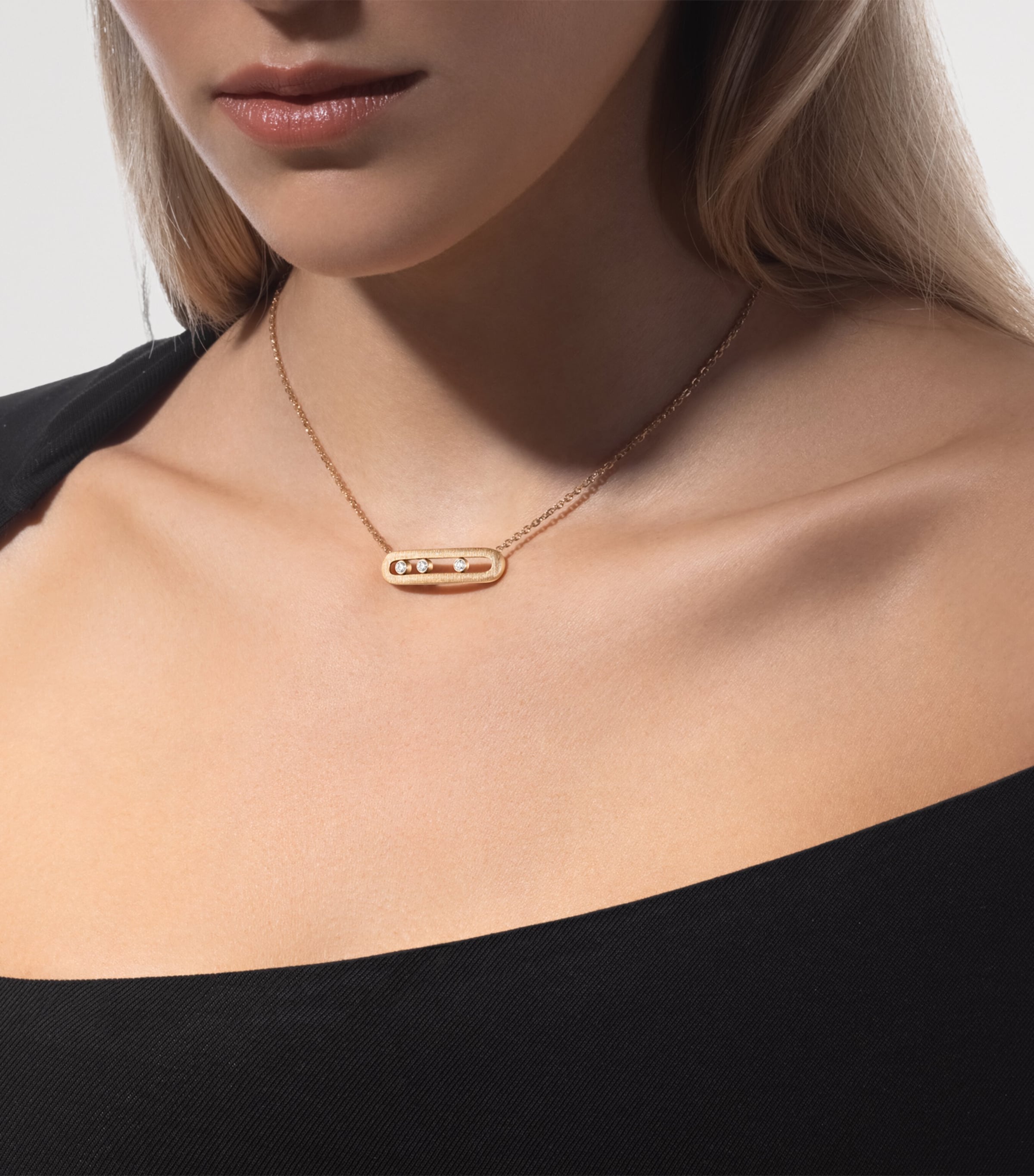 Messika Move Classique Yellow Gold and Diamond Necklace Yellow Gold Image 2