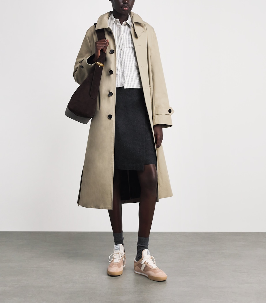 Leather Kick Low-Top Sneakers MID BROWN Image 4