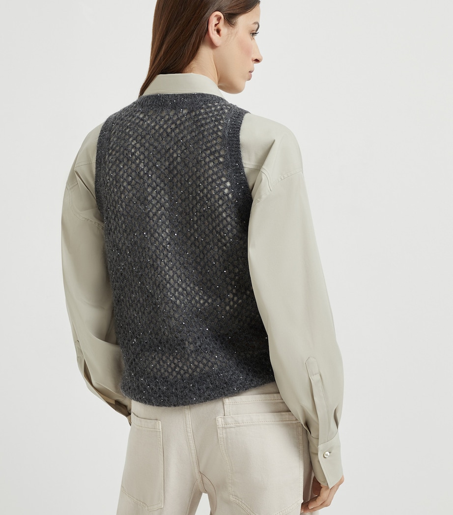 Dazzling Mesh Knitted Vest C3595 Image 3