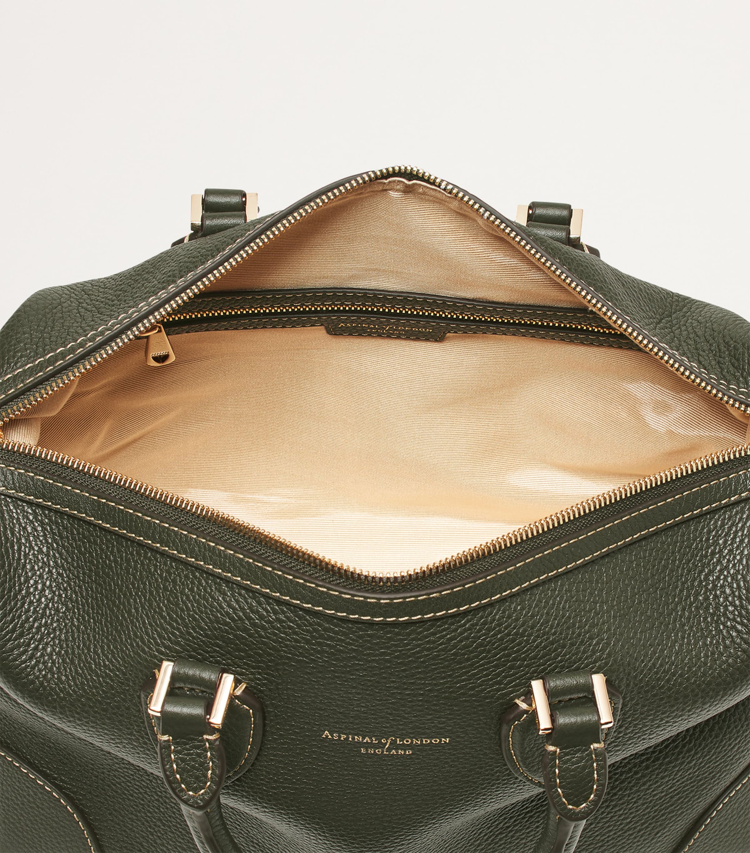 Leather Hudson Bowling Bag GREEN Image 5