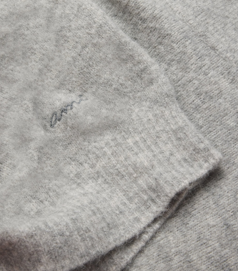 Wool-Blend Ami Polo Sweater 050 - GRIS Image 5