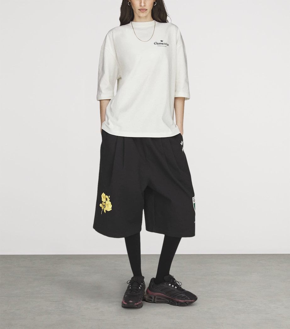 Willy Chavarria Mens x adidas Originals Cotton Mexico Printed T-Shirt Off White Image 6