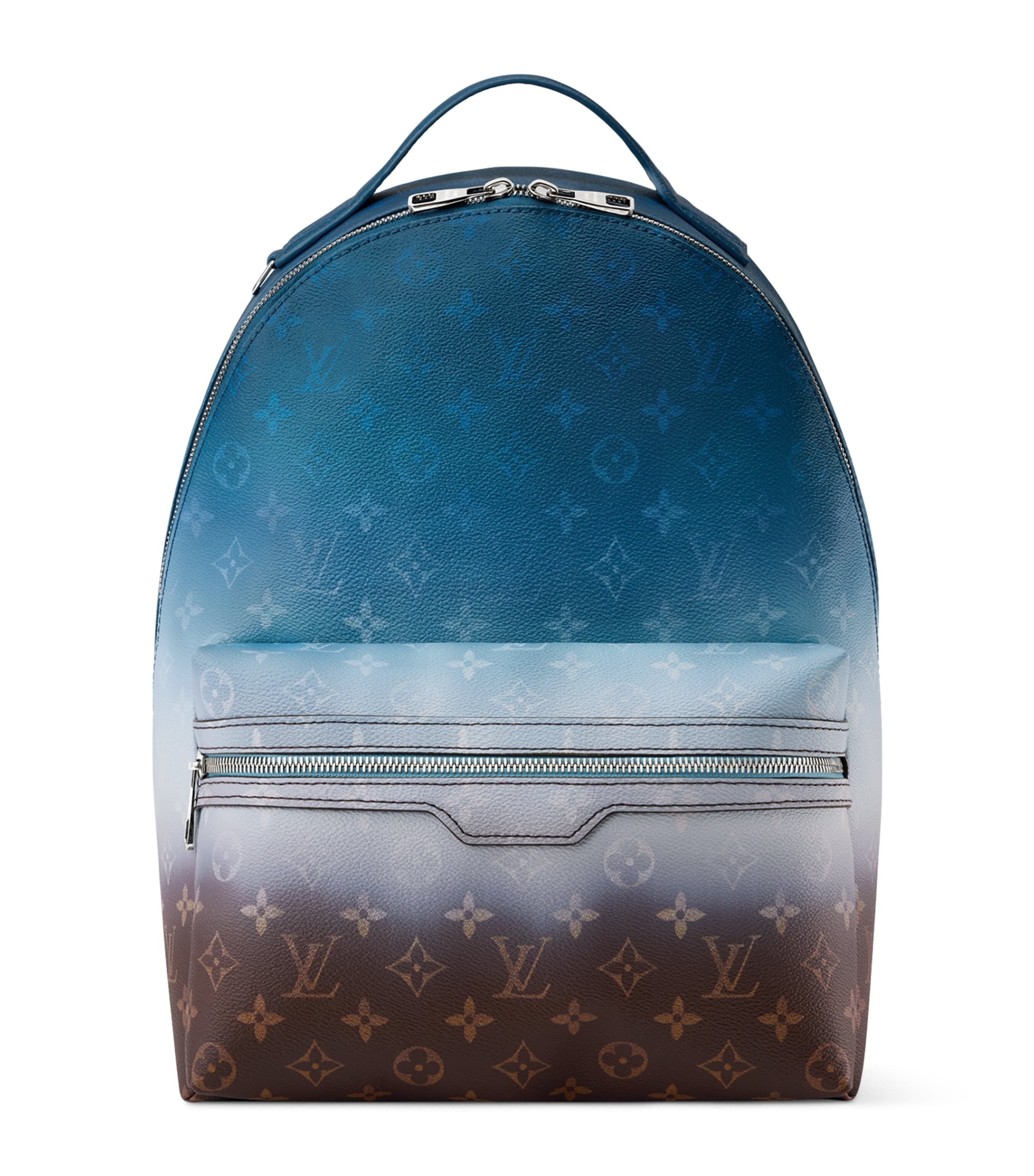 LOUIS VUITTON Coated Canvas Discovery PM Backpack Blue Monogram Image 1