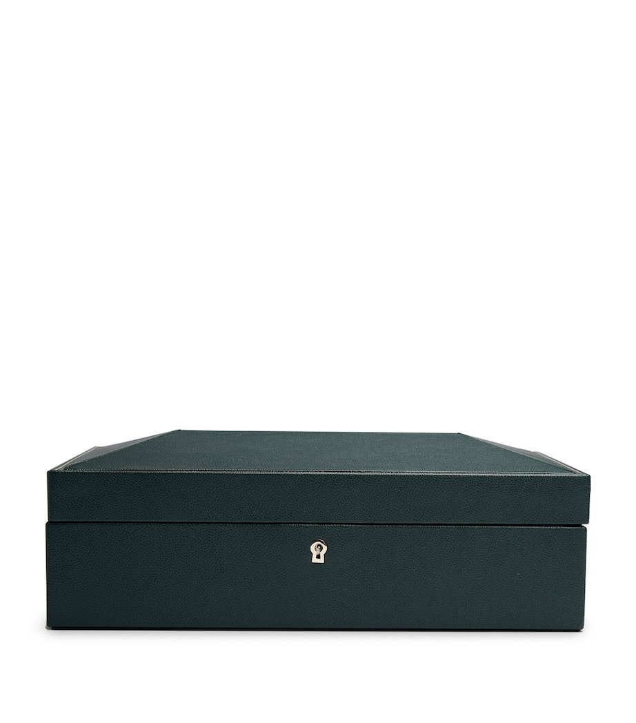 Vegan Leather 10-Piece Watch Box GREEN Image 1