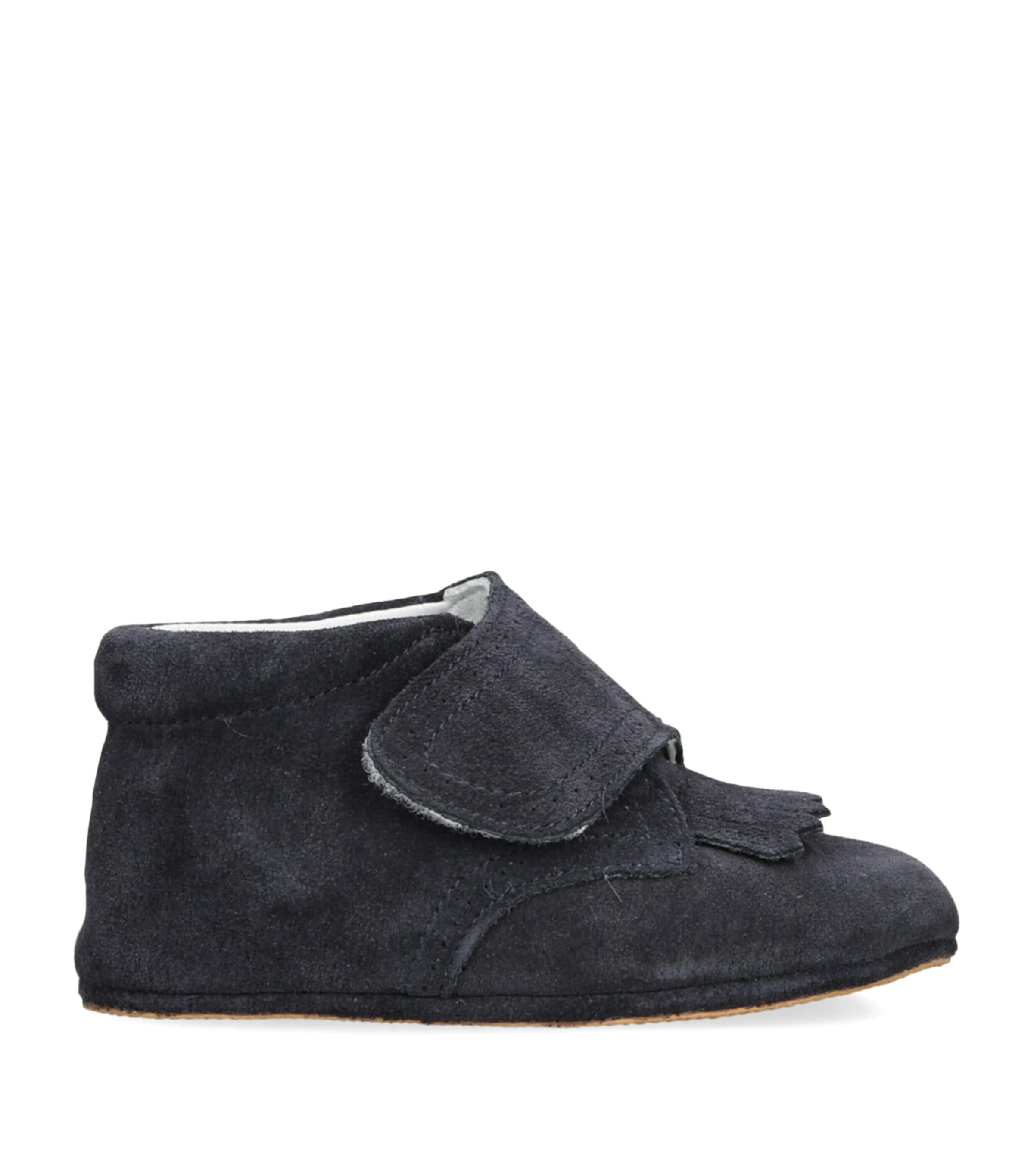 Papouelli Suede Bambie Boots In Navy