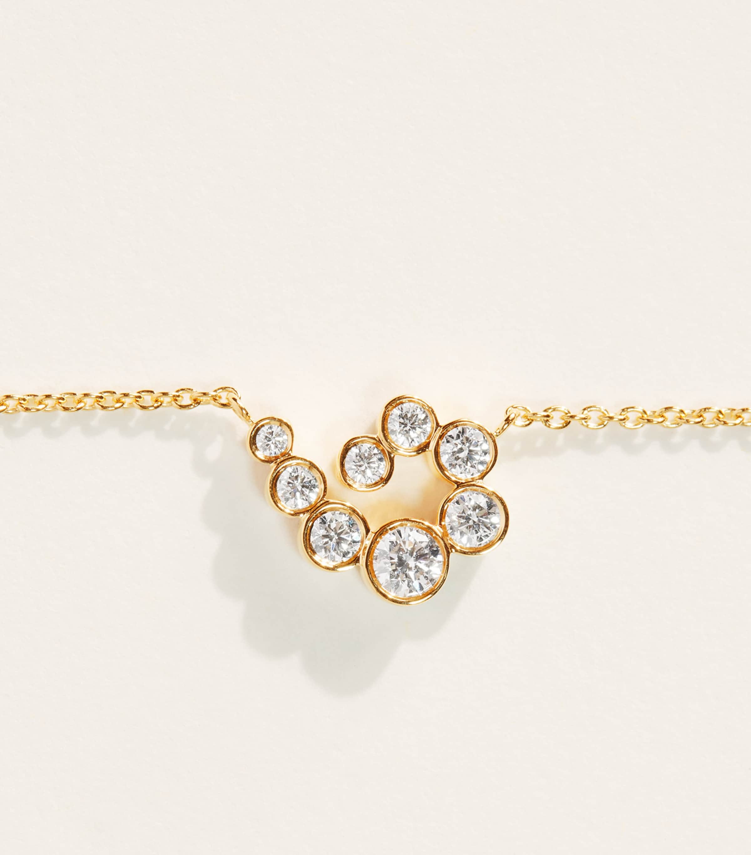 Sophie Bille Brahe Yellow Gold and Diamond Lucia Pendant Necklace Yellow Gold Image 4