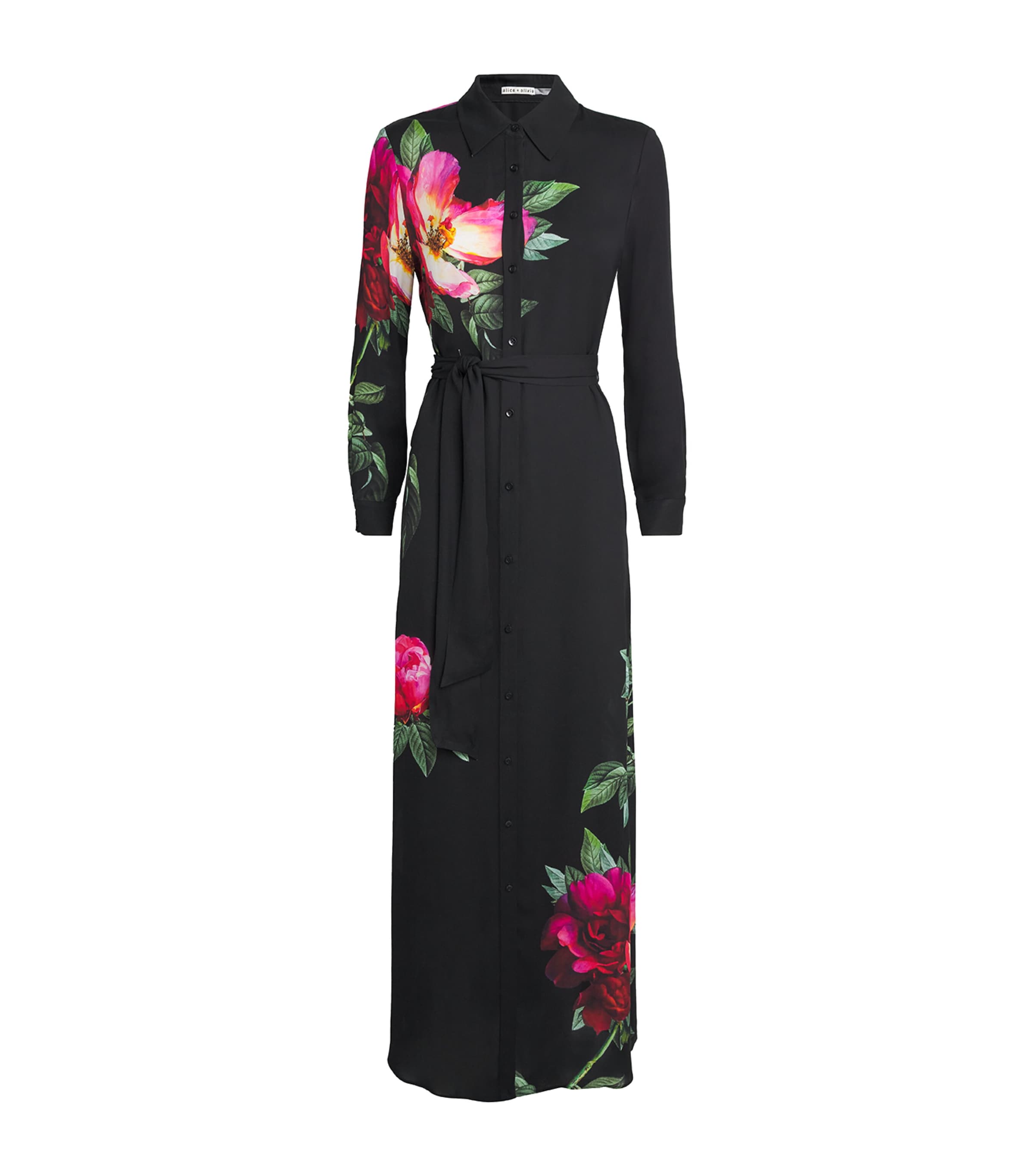 Floral Chassidy Shirt Dress E034 EMPRS BLM BLACK Image 1