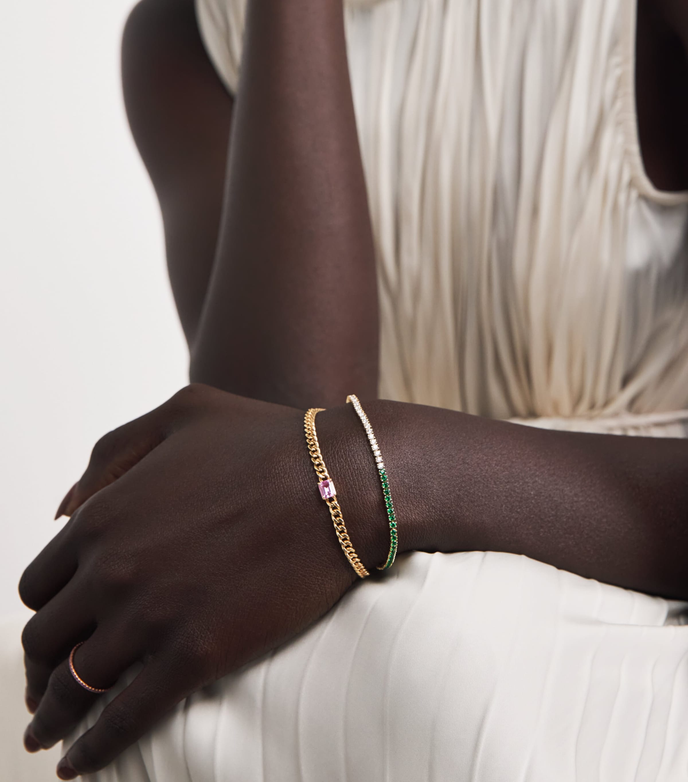 Anita Ko Yellow Gold and Sapphire Chain Bracelet Yellow Gold Image 4