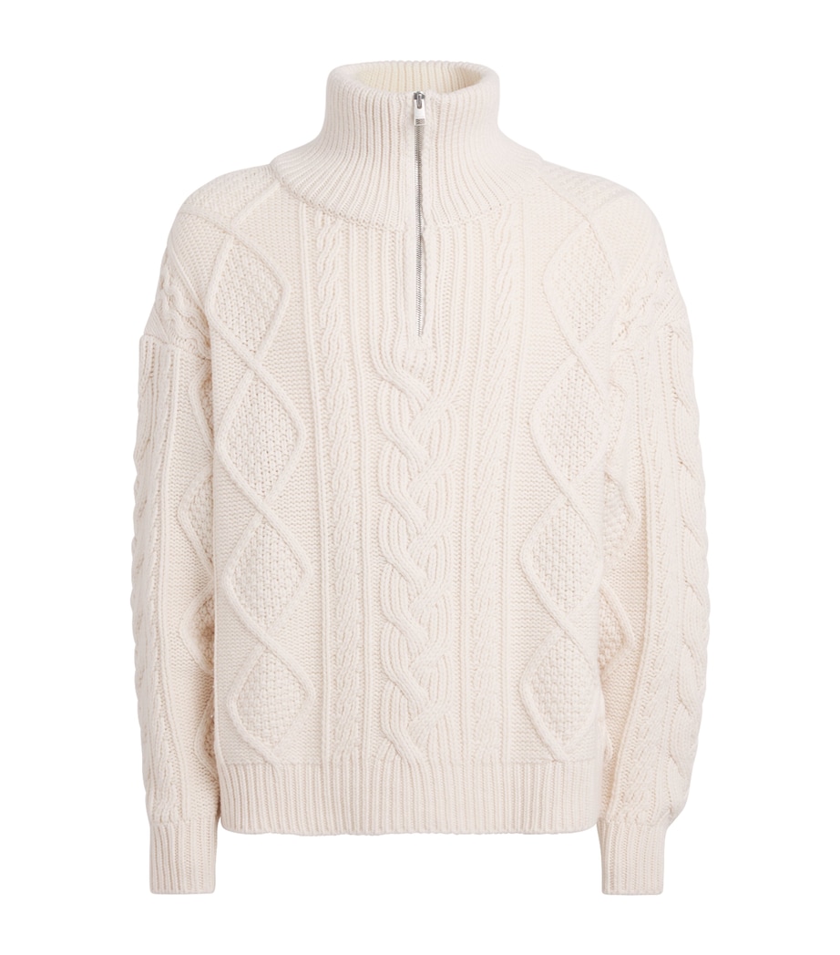 Wool-Cashmere Half-Zip Sweater CREA Image 1