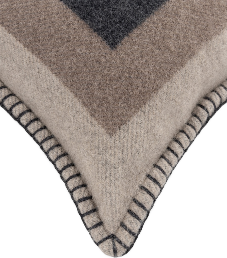 Begg x Co Lambswool-Cashmere Valatzu Josef Cushion (51cm x 51cm) Dark Natural Image 3