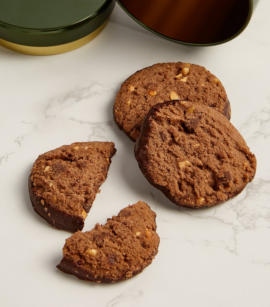Harrods Dark Chocolate, Hazelnut & Chocolate Chip Biscuits (200g) Image 3