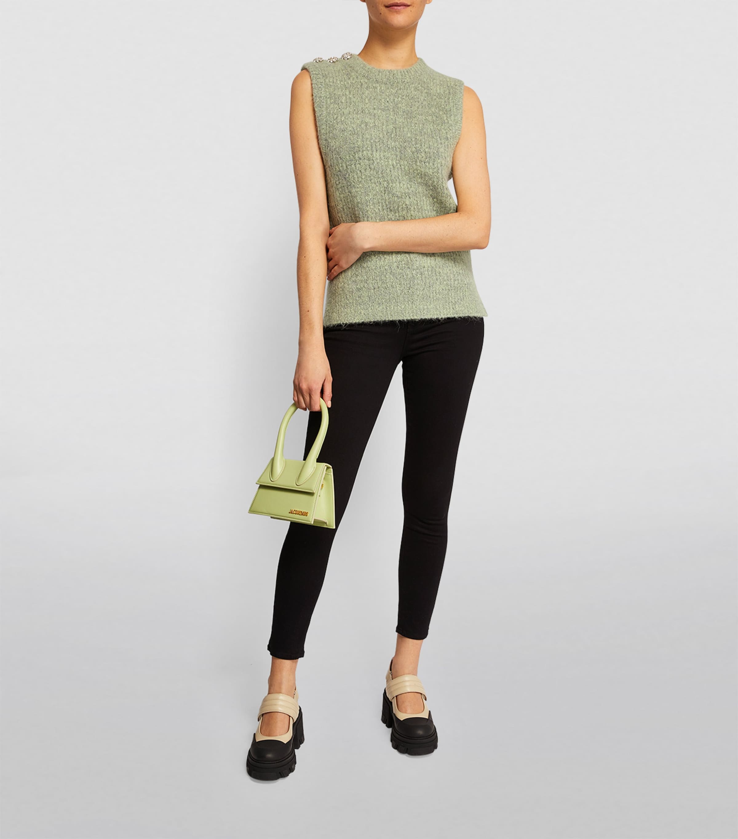 Good American Womens Good Legs Cropped Skinny Jeans Image 2