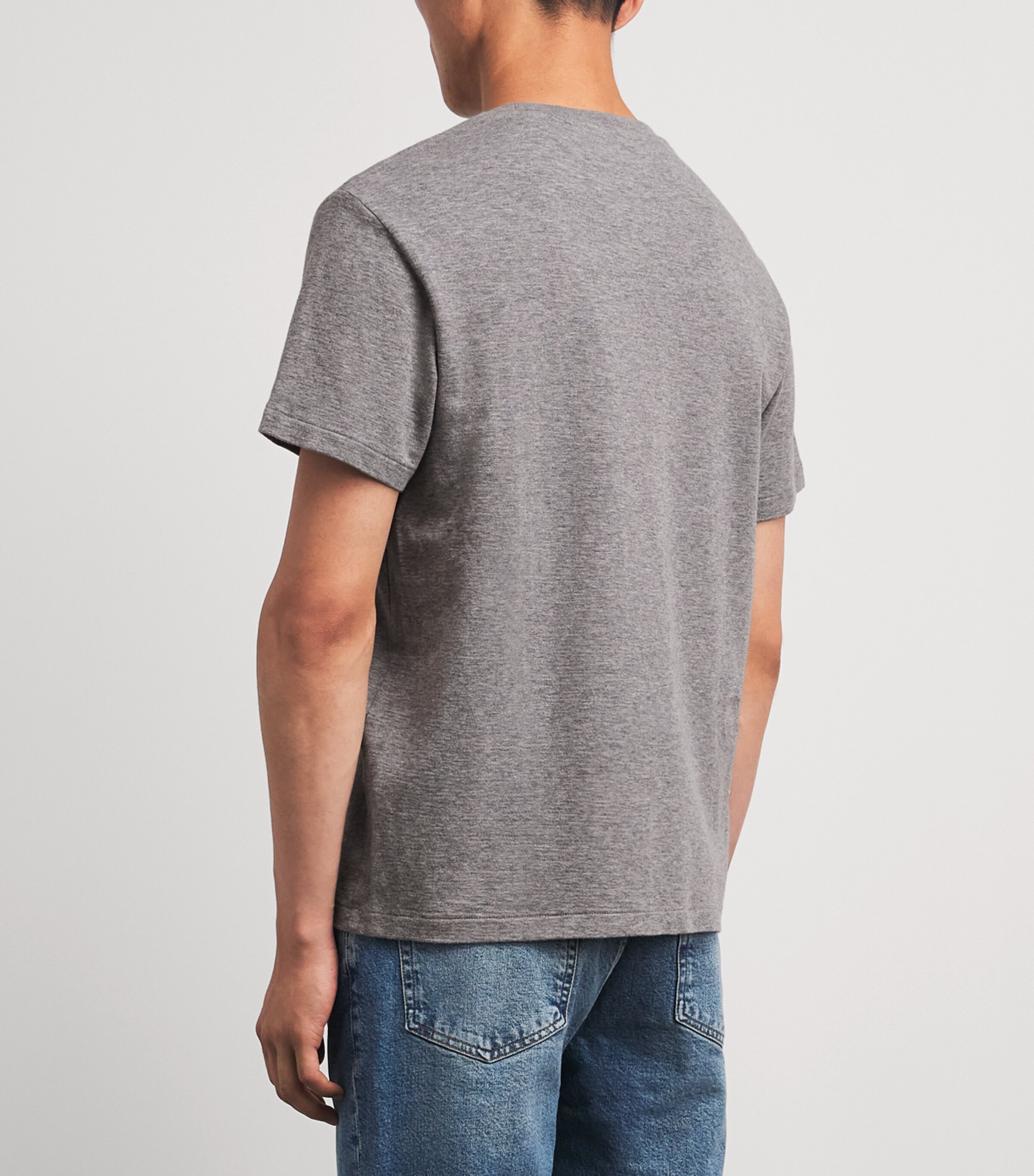 FRAME Mens Cotton Duo Fold T-Shirt Hgry Image 5