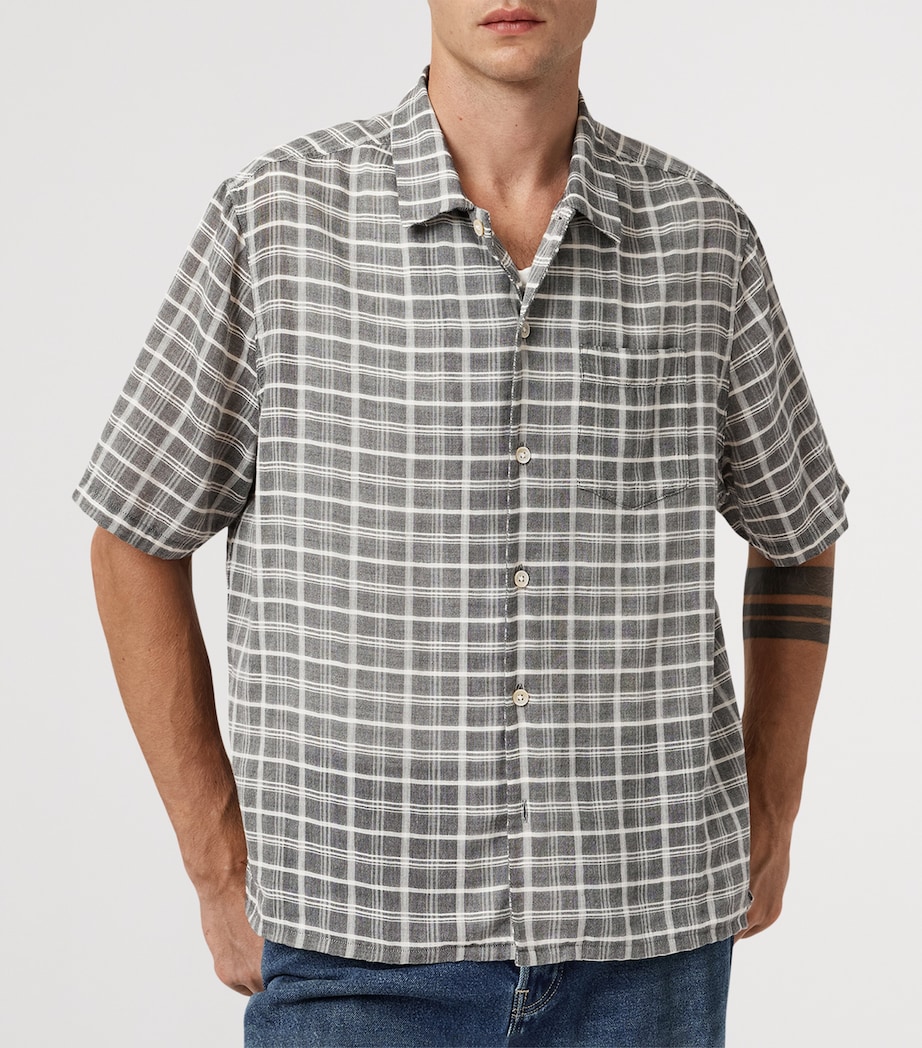 Organic Cotton Check Sandy Shirt EBONY GREY Image 6