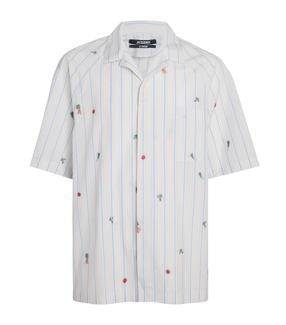 Jacquemus Mens Cotton Short-Sleeve Romarin Shirt Jcqrd Clssc Strp Image 1