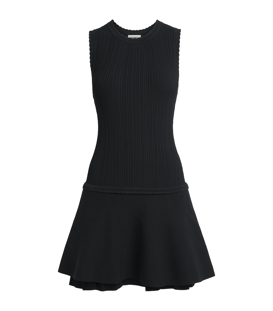Sandro Paris Womens Knitted Mini Dress Black Image 1