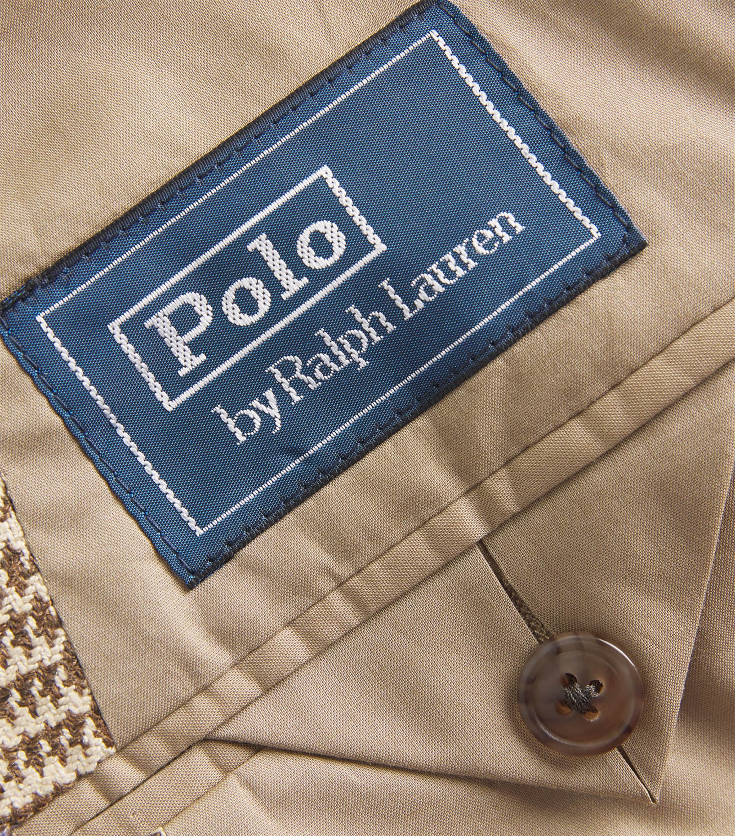 Linen-Silk-Cotton Glenplaid Check Blazer BROWN MULTI Image 5