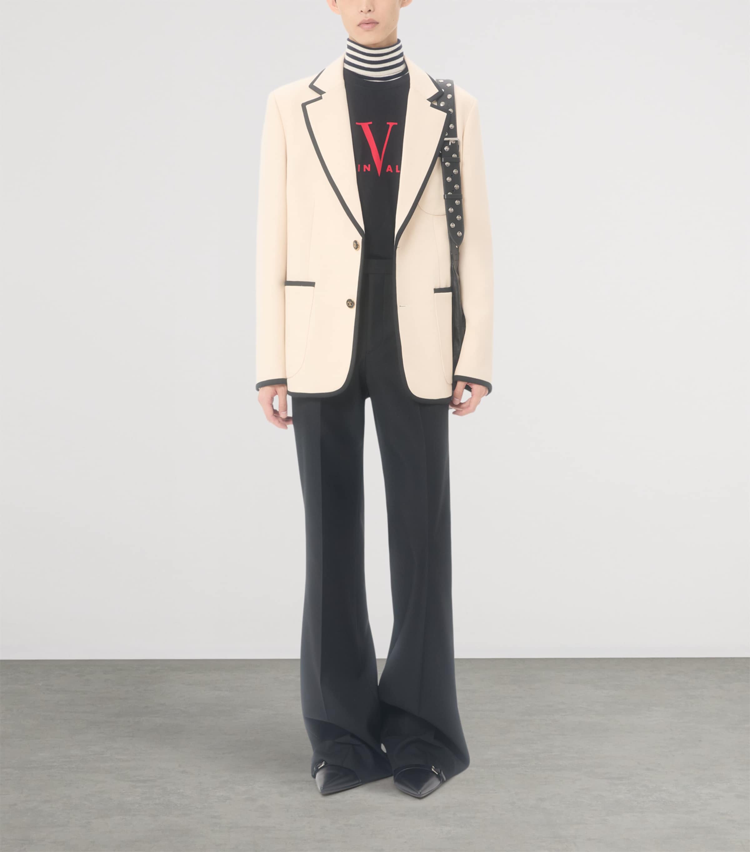 Cotton Made in Valentino Logo T-Shirt 0NR Image 5