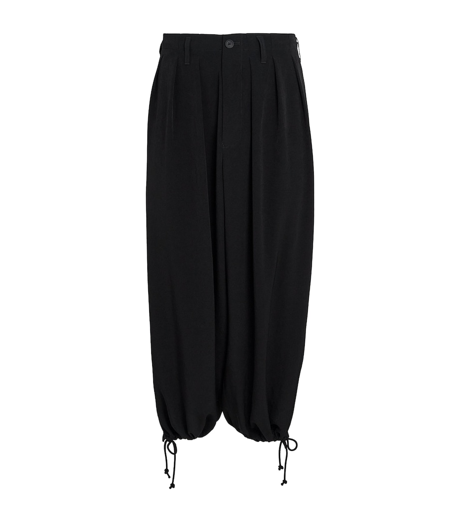 Yohji Yamamoto Mens Draped Balloon Trousers Black Image 1