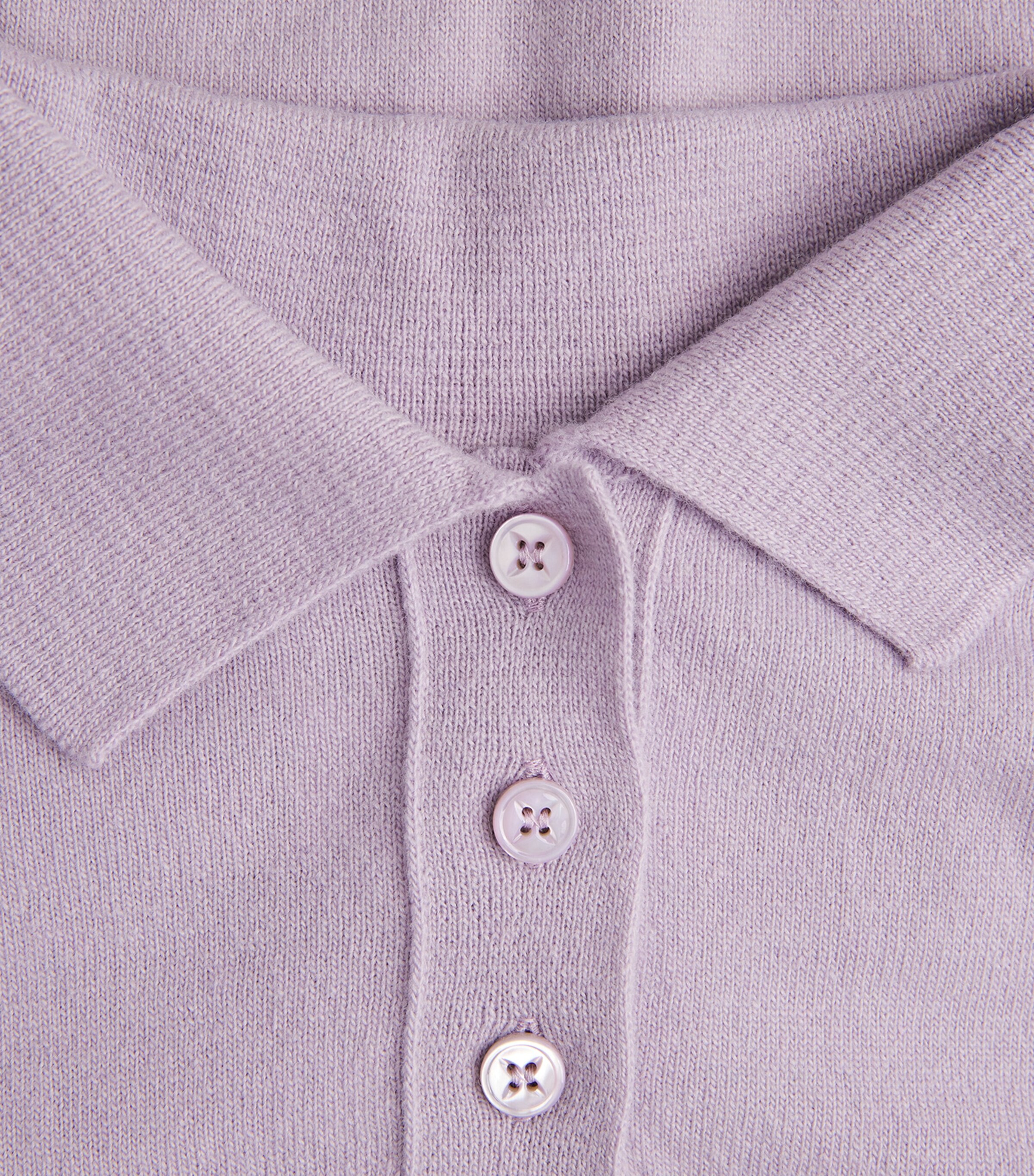 Maison Margiela Womens Virgin Wool Polo Shirt Lilac Image 5