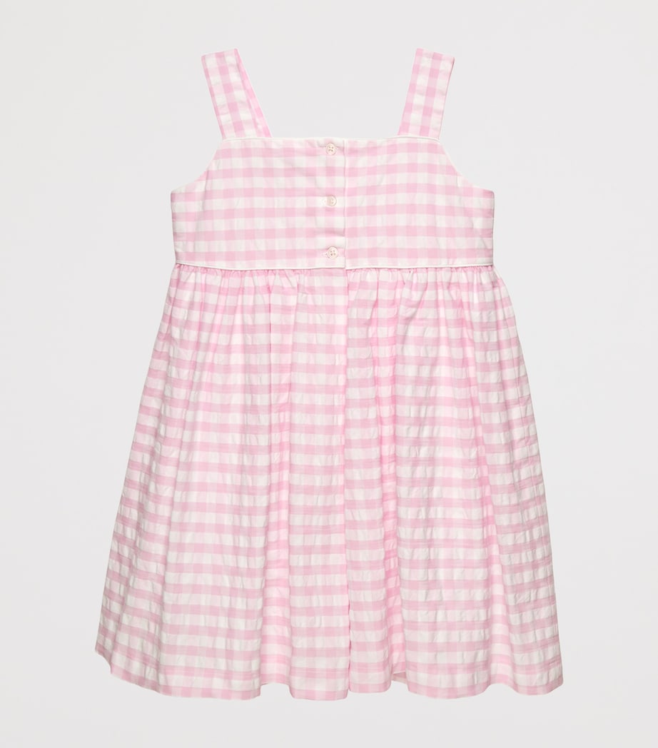 Trotters Cotton Gingham Dress (6-11 Years) Pink Gingham Image 2