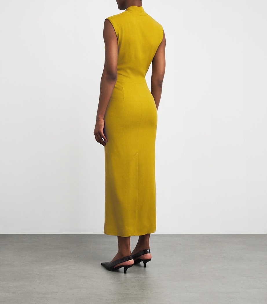 Cowl-Neck Babette Maxi Dress OCHRE Image 3