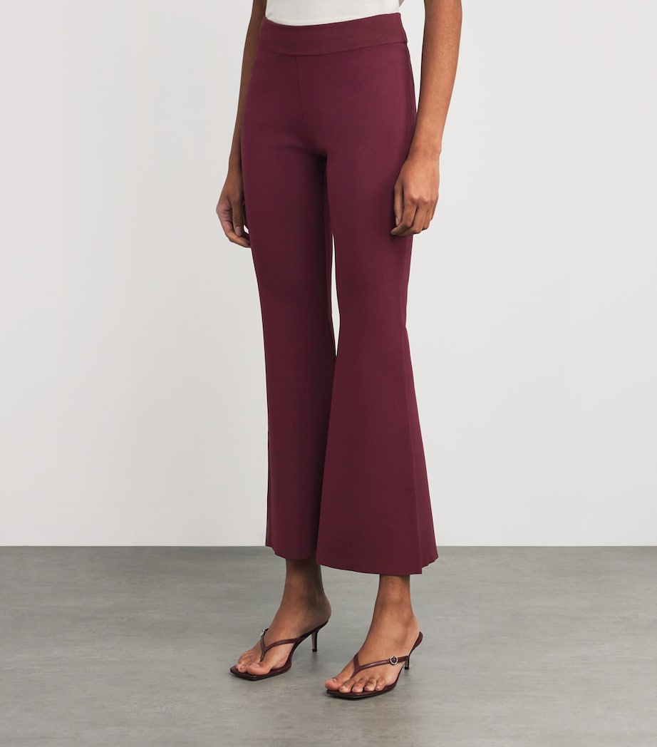 Knit Flared Trousers 6017 BORDEAUX Image 3