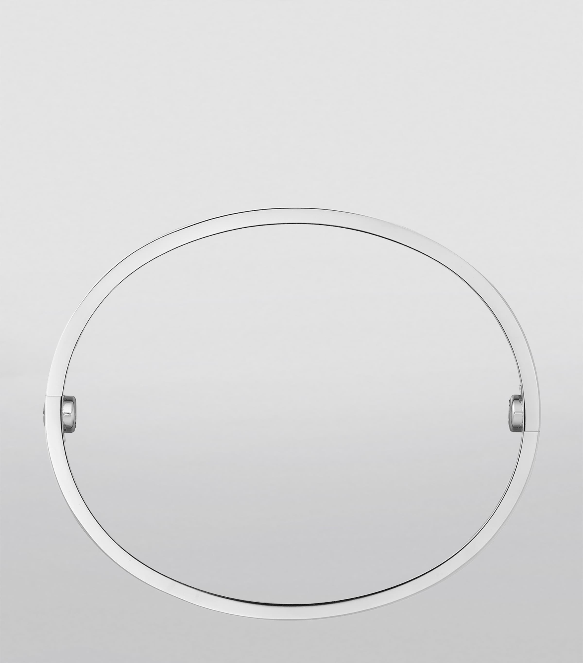 LOVE Classic White Gold Bracelet - Brushed Finish WHITE GOLD Image 6