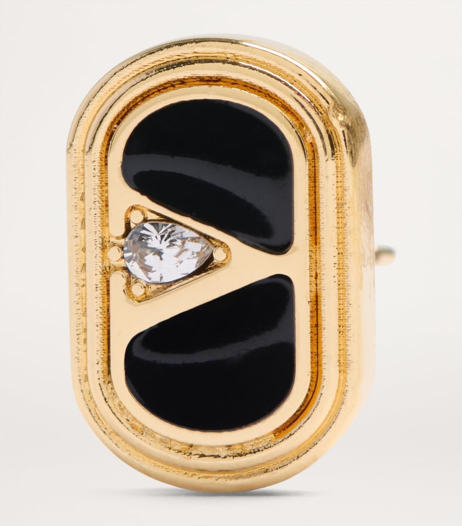 Ovalette VLogo Stud Earrings RG5 Image 4