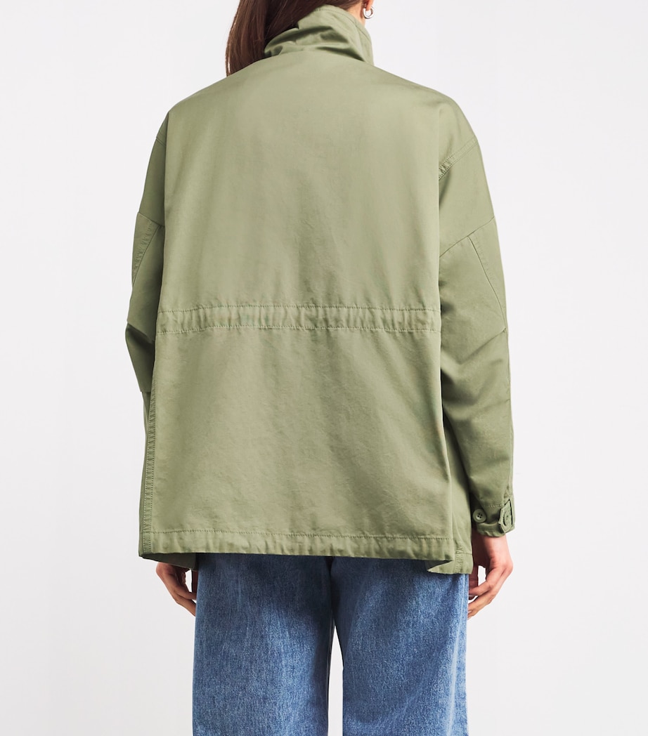 High-Neck Utility Jacket SAGE GREEN Image 4
