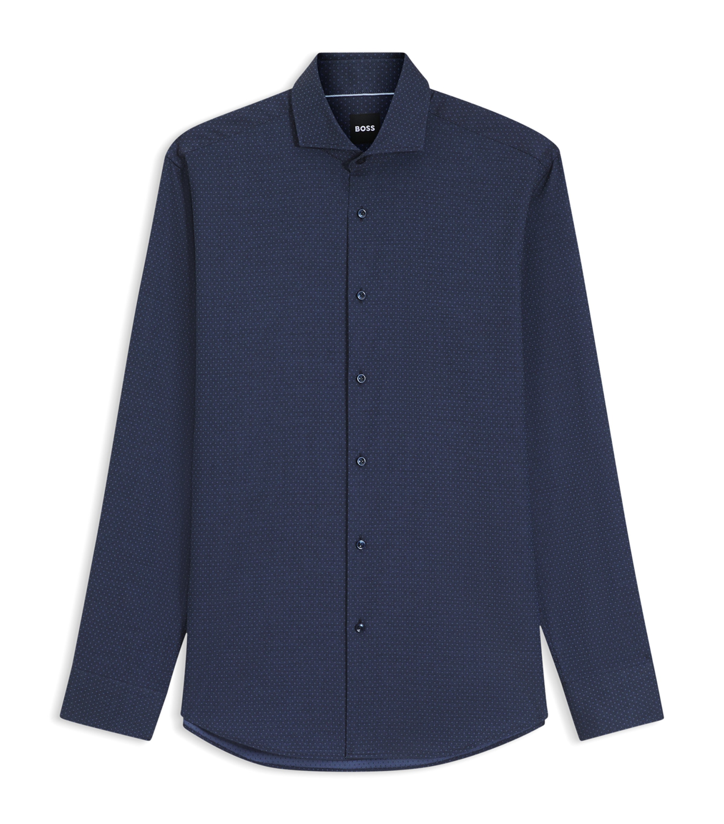 BOSS Mens Cotton Polka-Dot Shirt Image 1