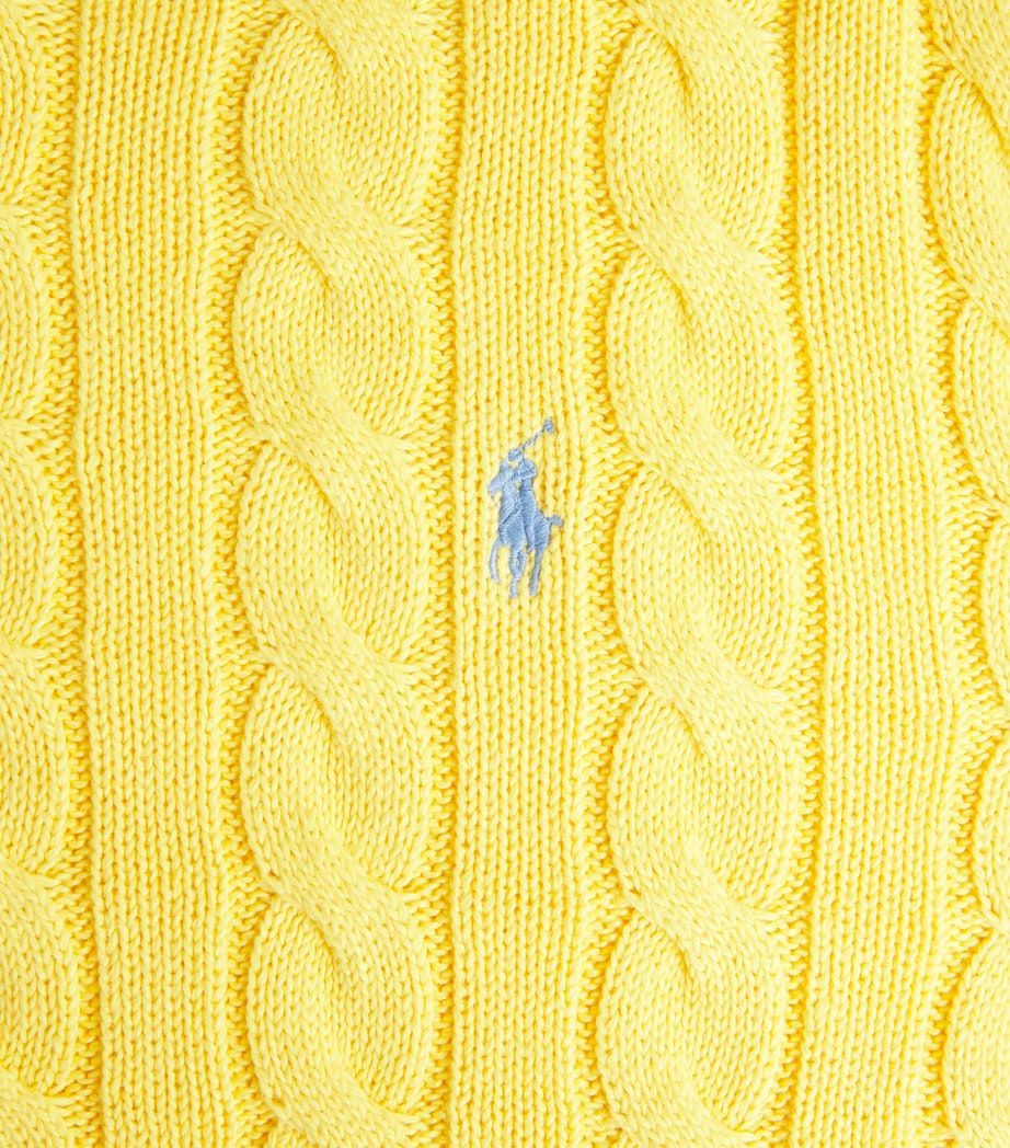 Cotton Cable-Knit Sweater SUNFISH YELLOW Image 5