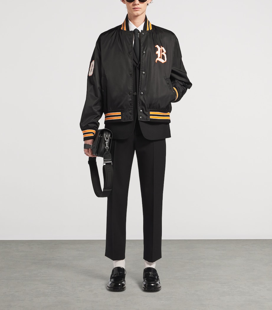 Balenciaga Mens Satin Varsity Jacket Image 2