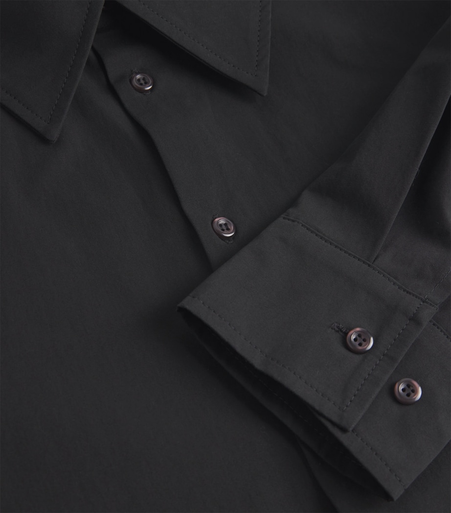 Cotton Overshirt BLACK FINE POPLIN Image 5