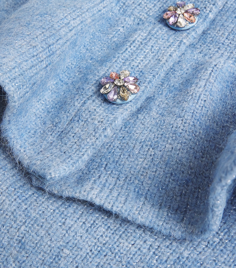 Knitted Peplum Midi Dress BLUE Image 5