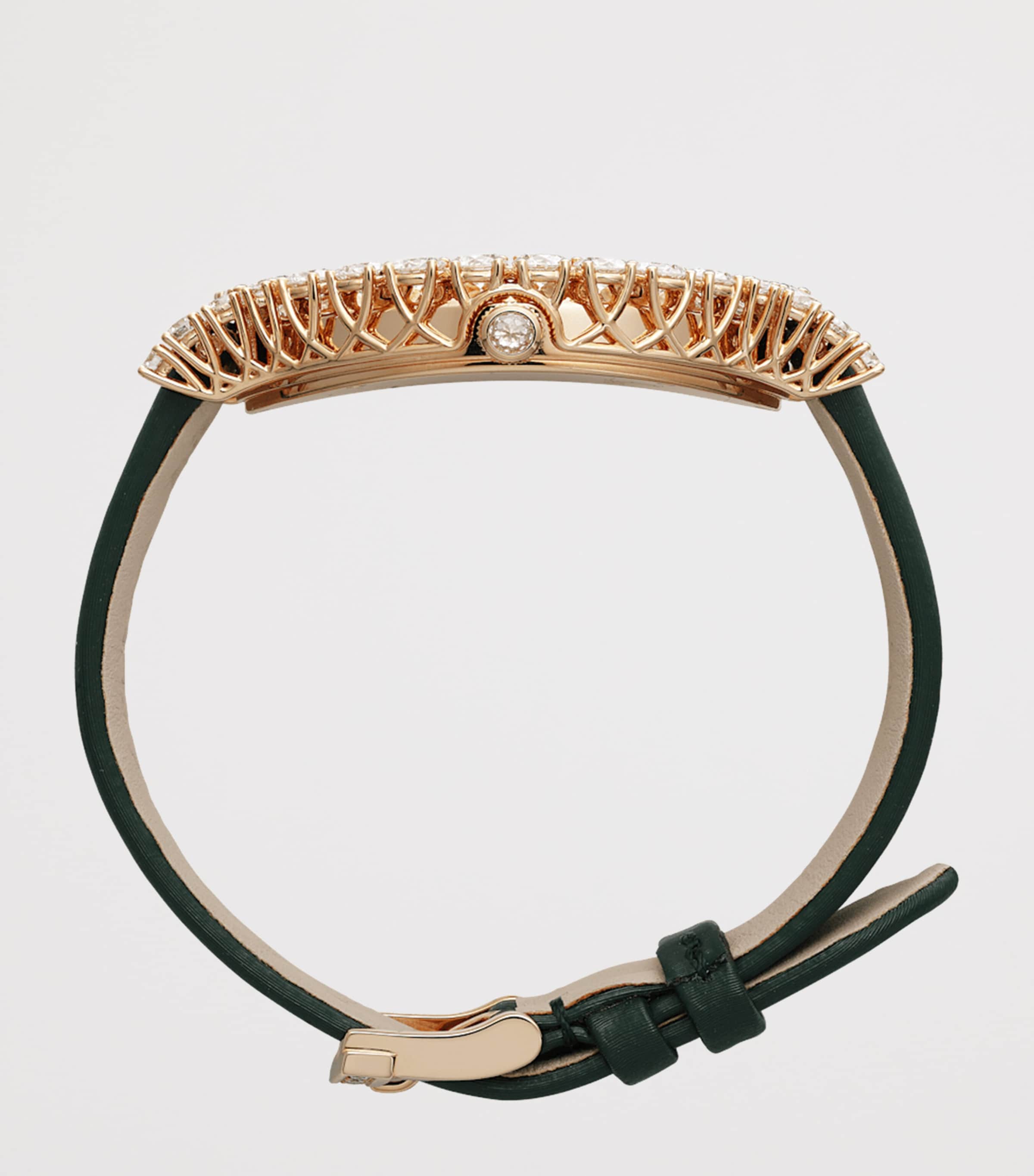 Medium Rose Gold and Diamond Heure du Diamant Oval Watch 18K ROSE GOLD Image 3