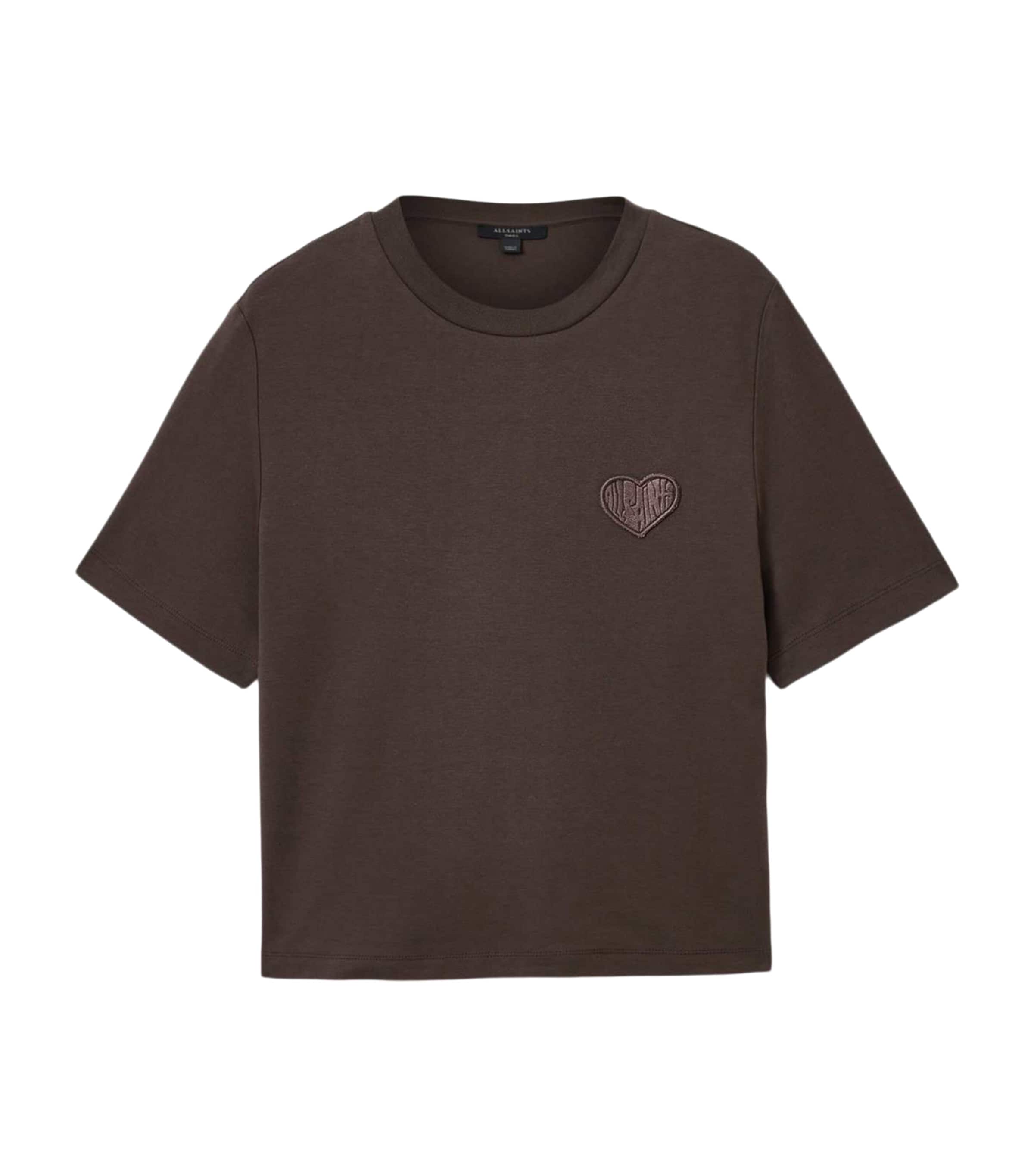 AllSaints Womens Organic Cotton Lover T-Shirt Bottle Brown Image 1