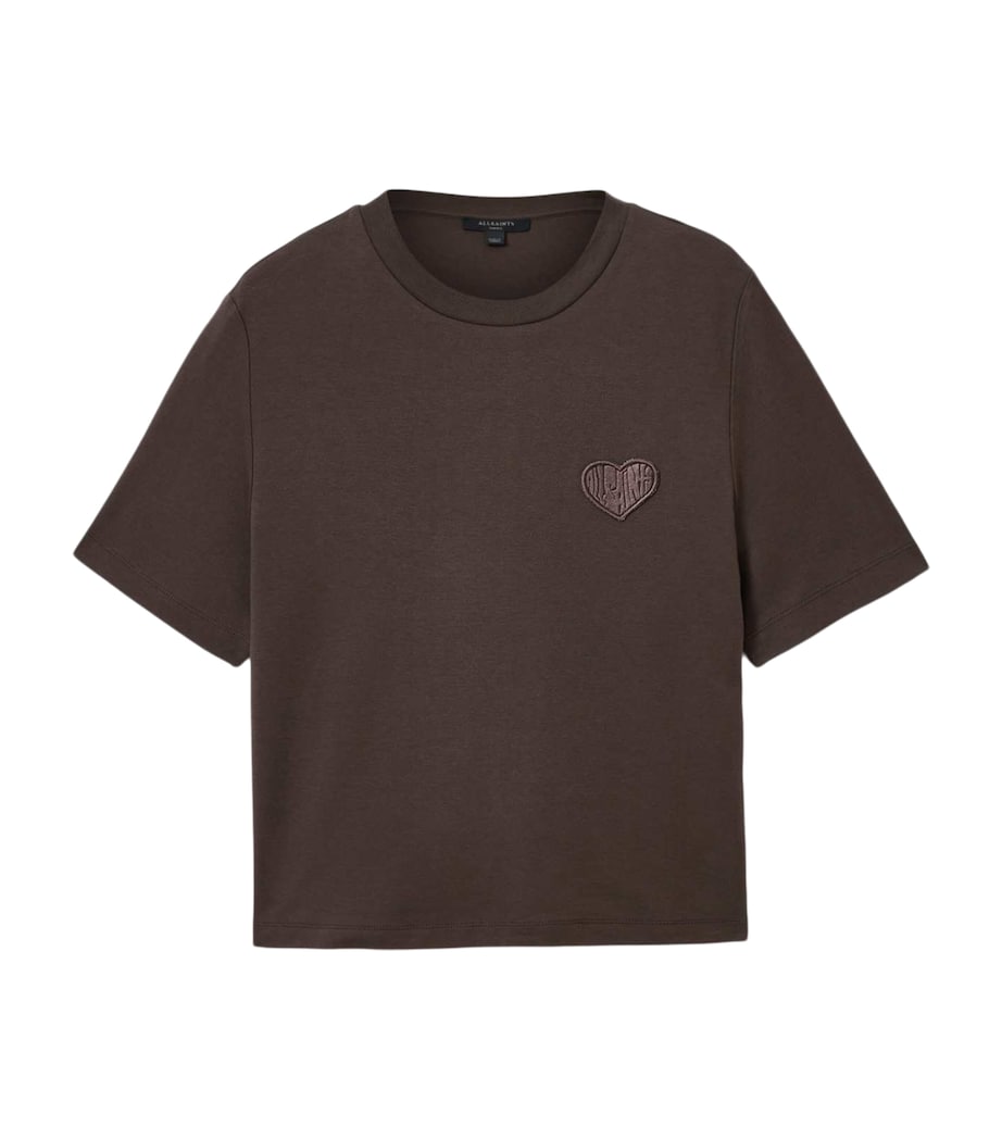 AllSaints Womens Organic Cotton Lover T-Shirt Bottle Brown Image 1