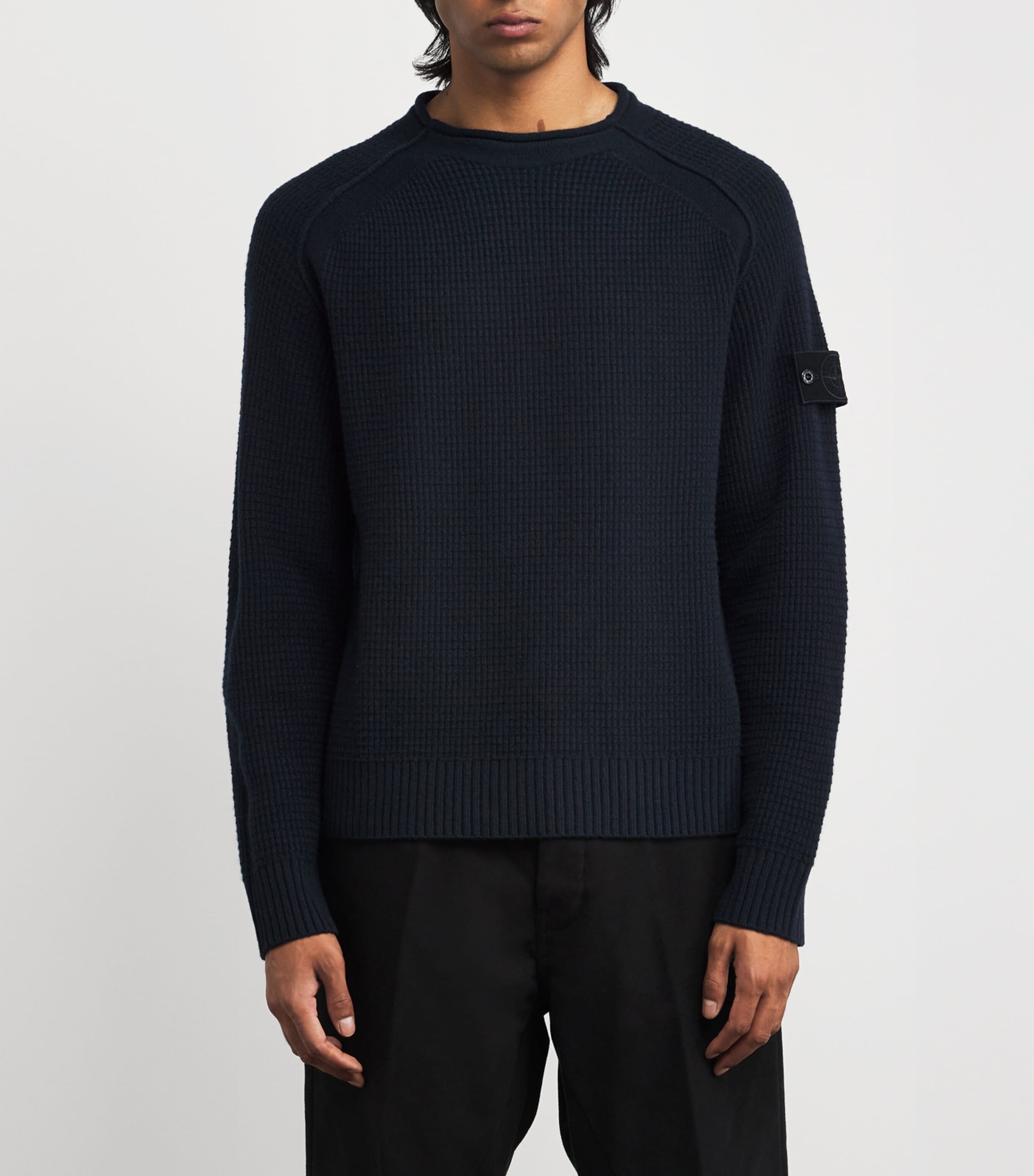 GHOST PIECE Virgin Wool Cable-Knit Sweater V0020 Image 3