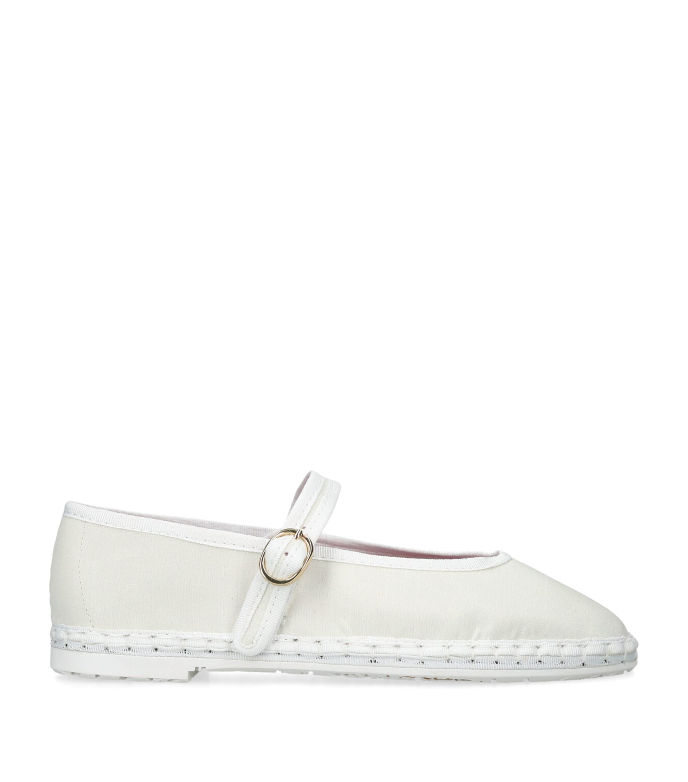 Flabelus Velvet Pierre Mary Janes White Image 1